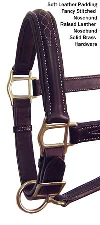 American Elite Fancy Stitch Padded Adjustable Halters Noseband