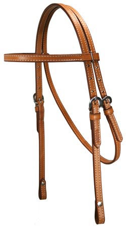 Tahoe Tack USA Leather Double Beauty Western Browband Headstall