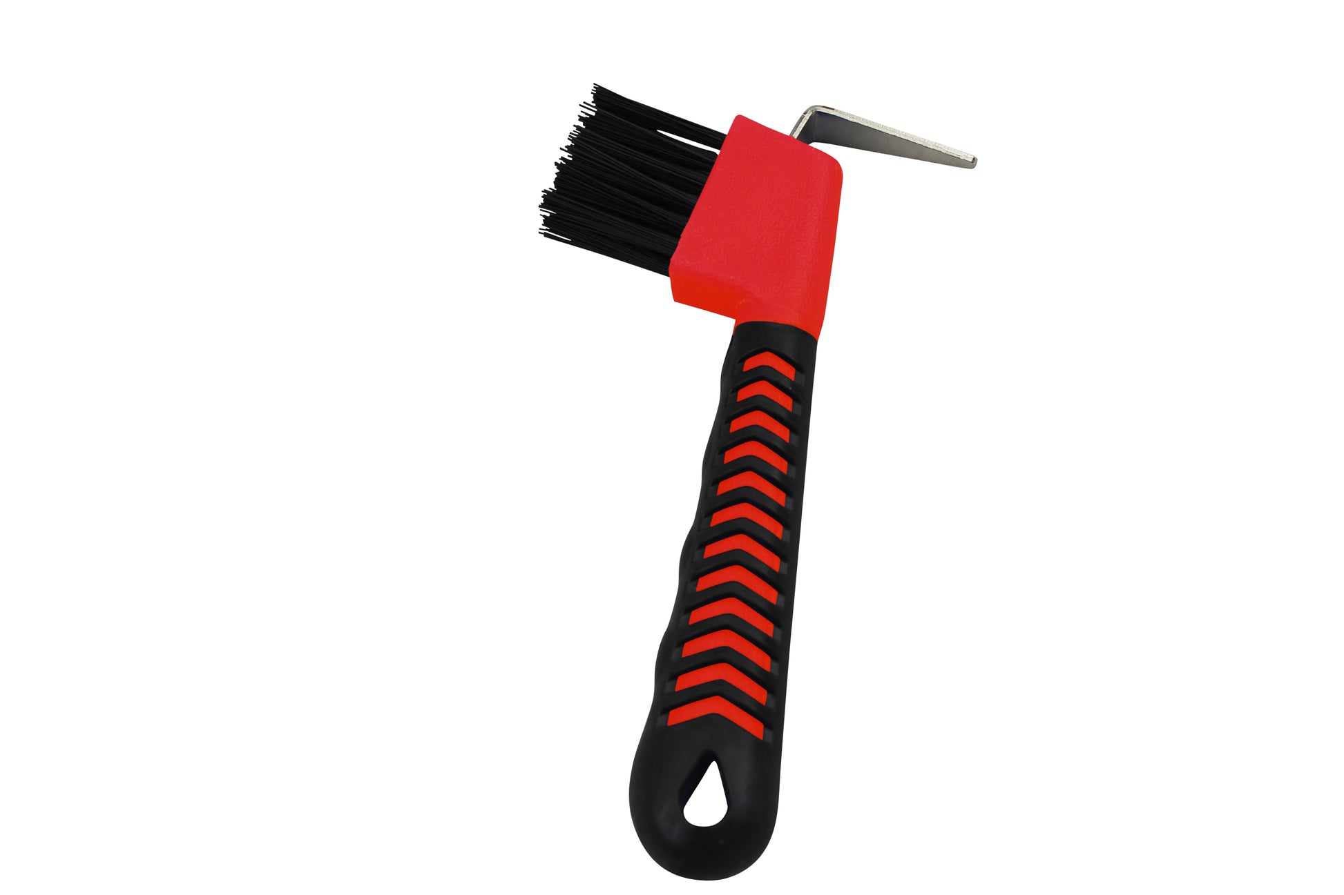 Derby Originals Soft Grip Horse Hoof Pick with Brush Red  Black Color