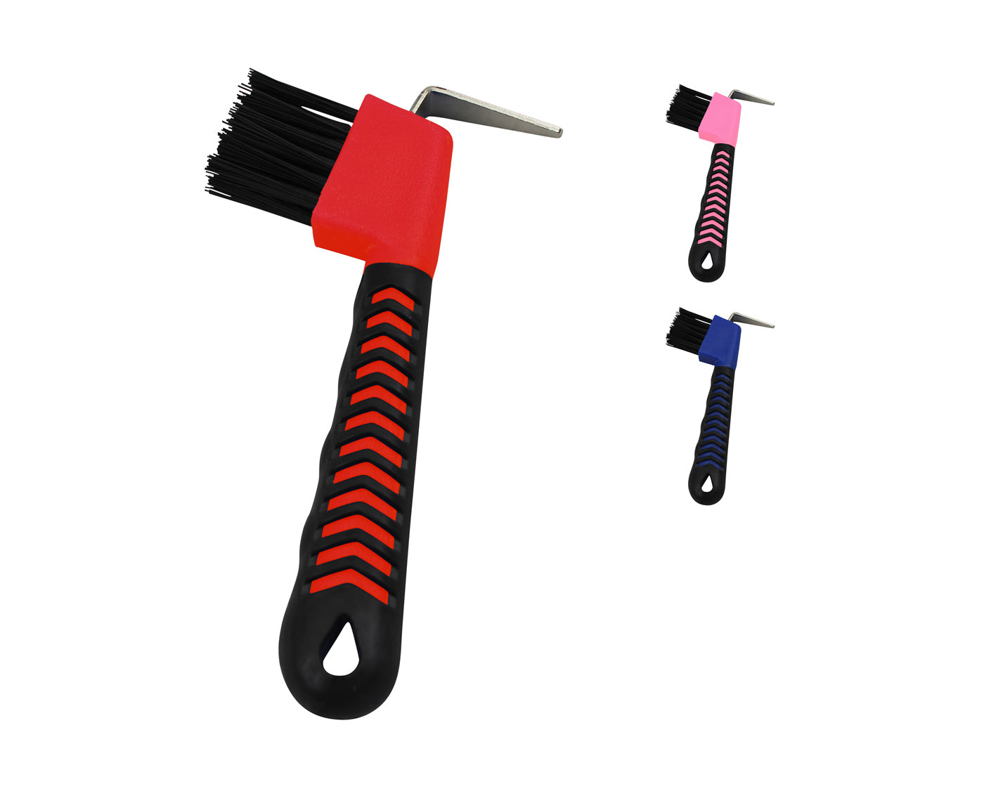 Derby Originals Soft Grip Horse Hoof Pick with Brush Available in Multi Colors