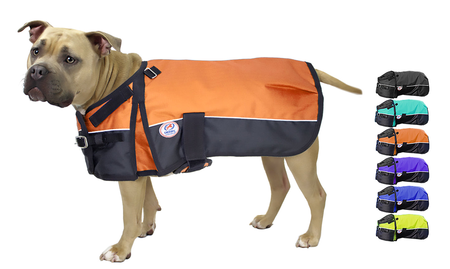 Horse-Tough Reflective 600D Waterproof Ripstop Nylon Winter Dog Coat medium orange