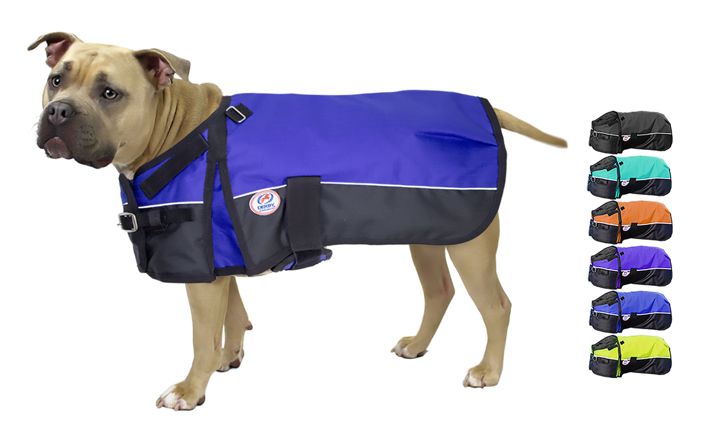 Horse-Tough Reflective 600D Waterproof Ripstop Nylon Winter Dog Coat royal Blue swatch