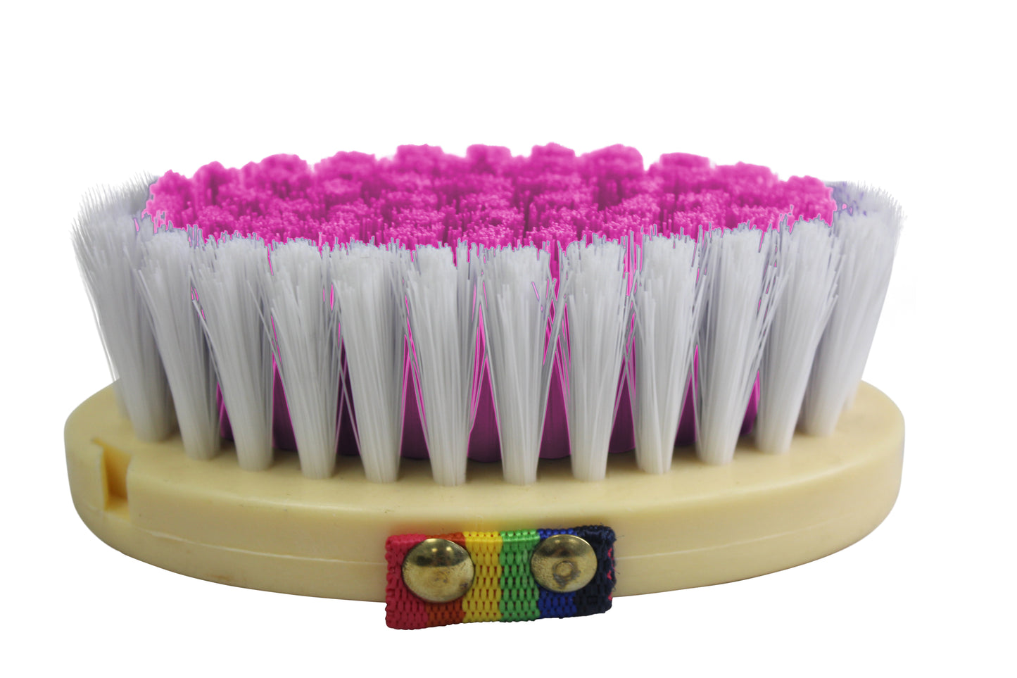 Pony Body Brush with 2 Tone Bristles Pink White Tone