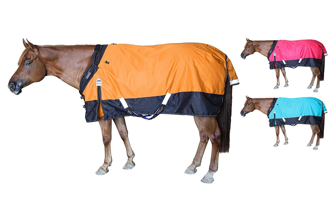 Derby Originals Nordic-Tough 1200D All Season Horse Turnout Waterproof Rain Sheet Orange color