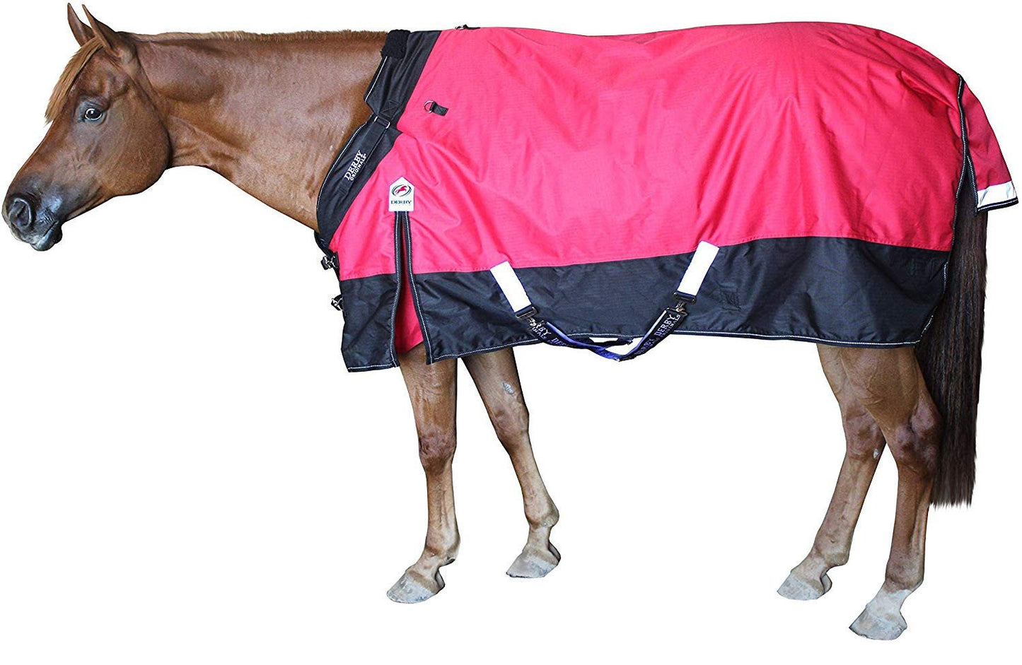 Derby Originals Nordic-Tough 1200D All Season Horse Turnout Waterproof Rain Sheet Red color
