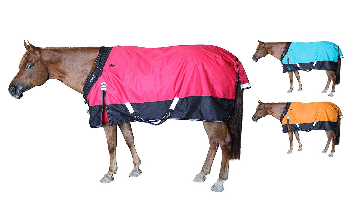 Derby Originals Nordic-Tough 1200D All Season Horse Turnout Waterproof Rain Sheet Red Color