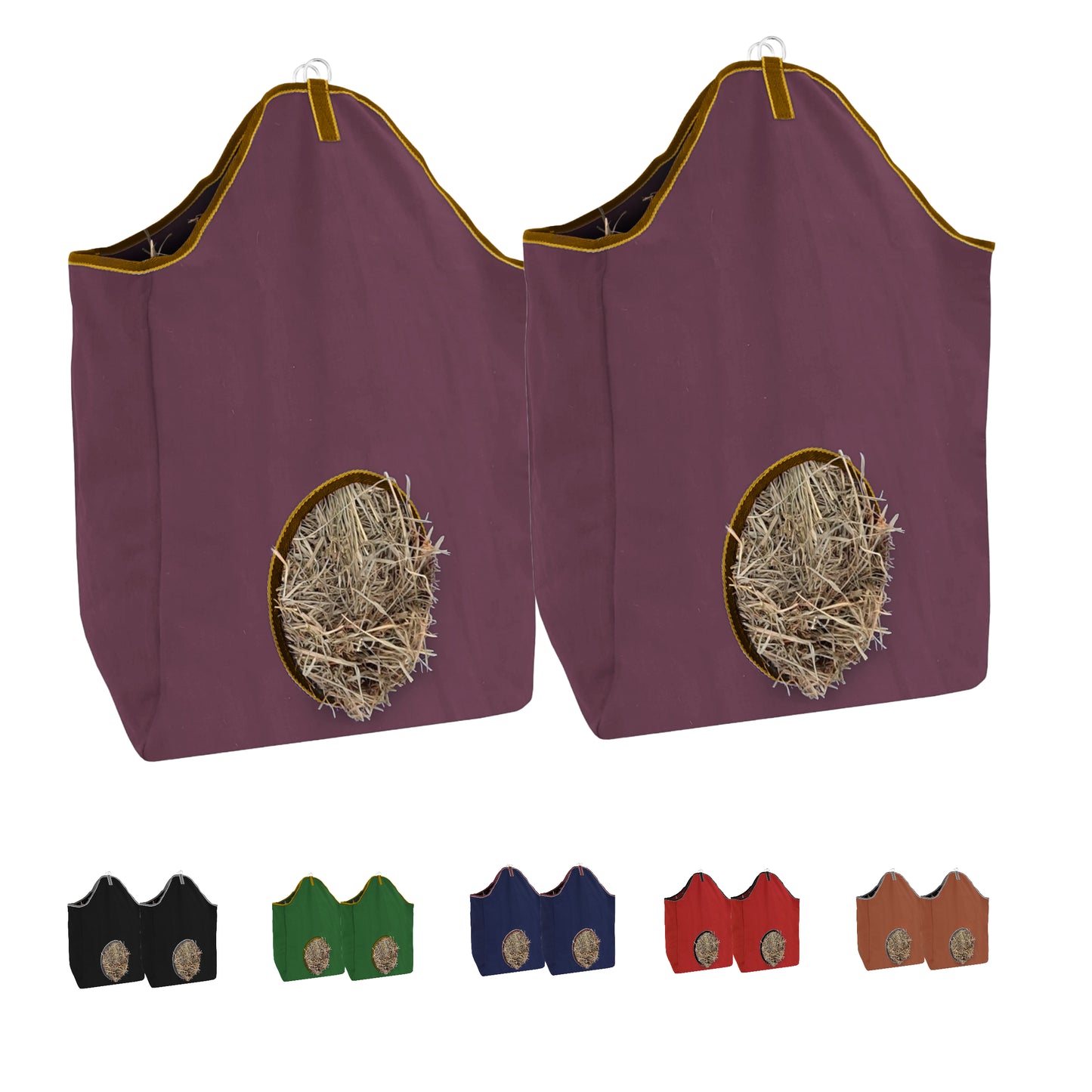 Hay Bags for Horses and Livestock Fits Purple