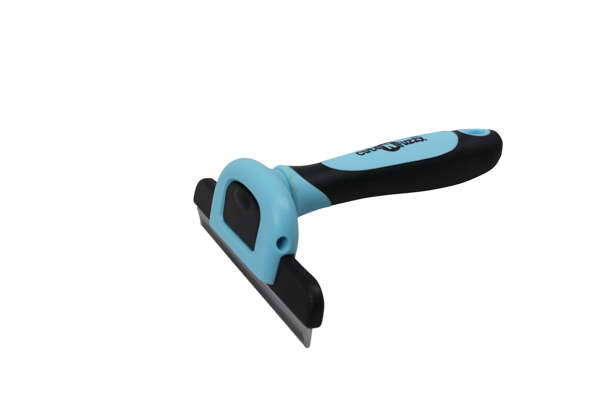 Deshedding Pet Grooming Comb in 2 Sizes by cuteNfuzzy® Blue Top View