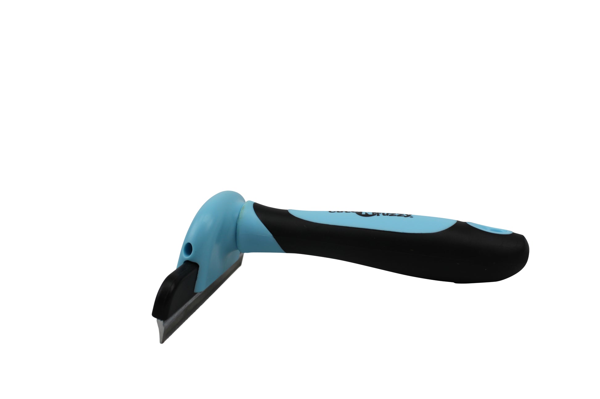 Deshedding Pet Grooming Comb in Sizes by cuteNfuzzy® Blue Side View