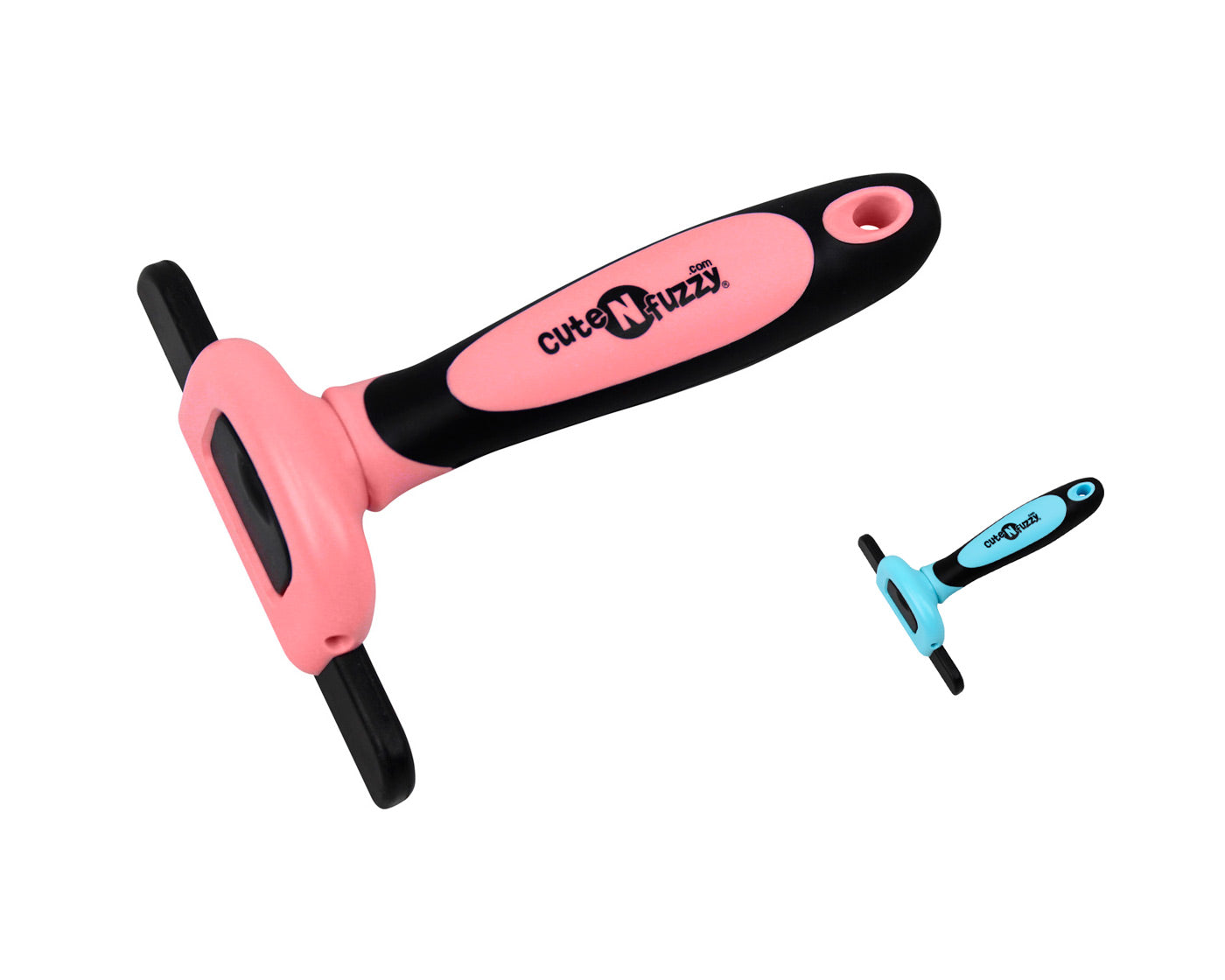 Deshedding Pet Grooming Comb in 2 Sizes by cuteNfuzzy Pink  Color Combo Set