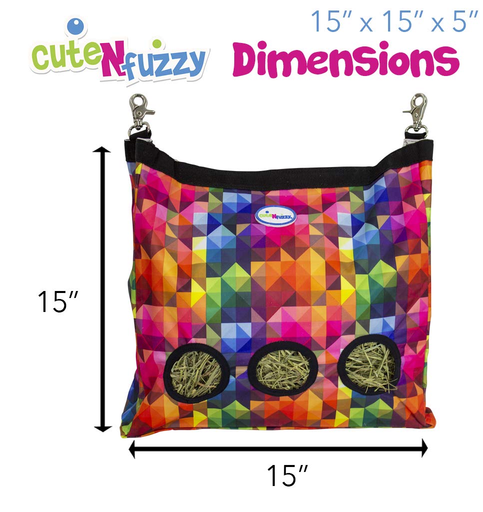 CuteNfuzzy Patented Large Hay Bag for Rabbits and Guinea Pigs Dimensions