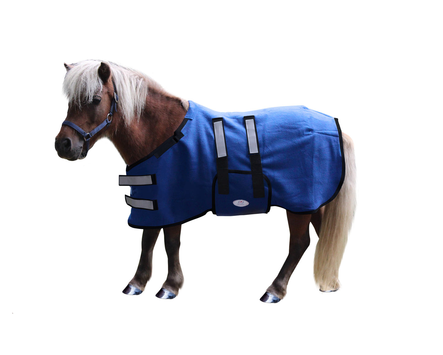 Derby Originals Reflective Safety No Hardware All Season Polar Fleece Sheet Blanket Liner for Foals Blue Main