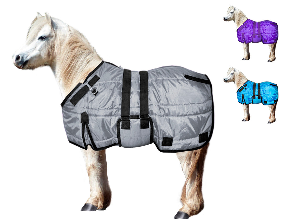 Derby Originals Wind Storm Closed Front Medium Weight Winter Mini Horse Pony Stable Blanket Charcoal Color Swatch