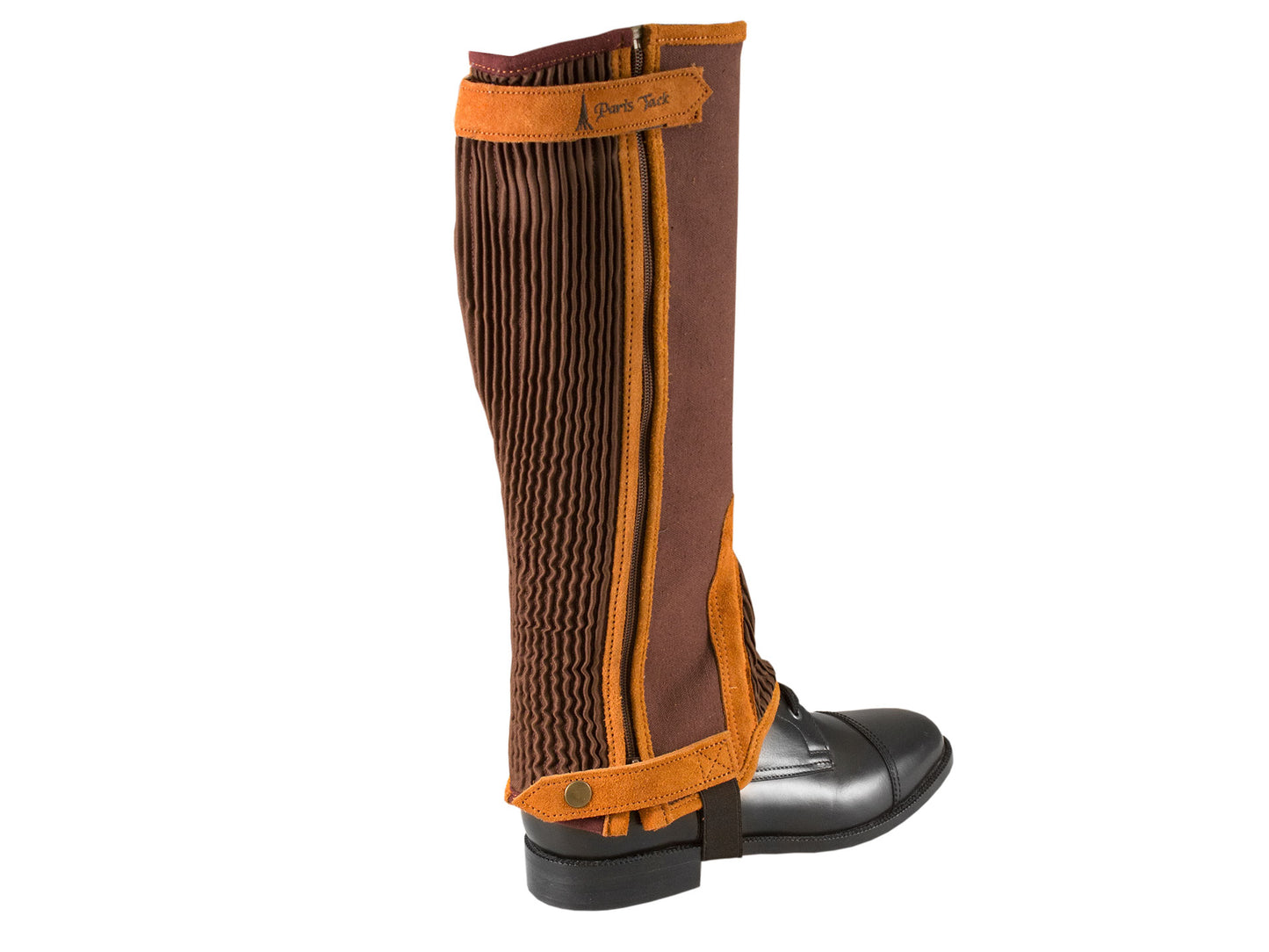 Paris Tack Canvas & Suede Leather Half Chaps outside