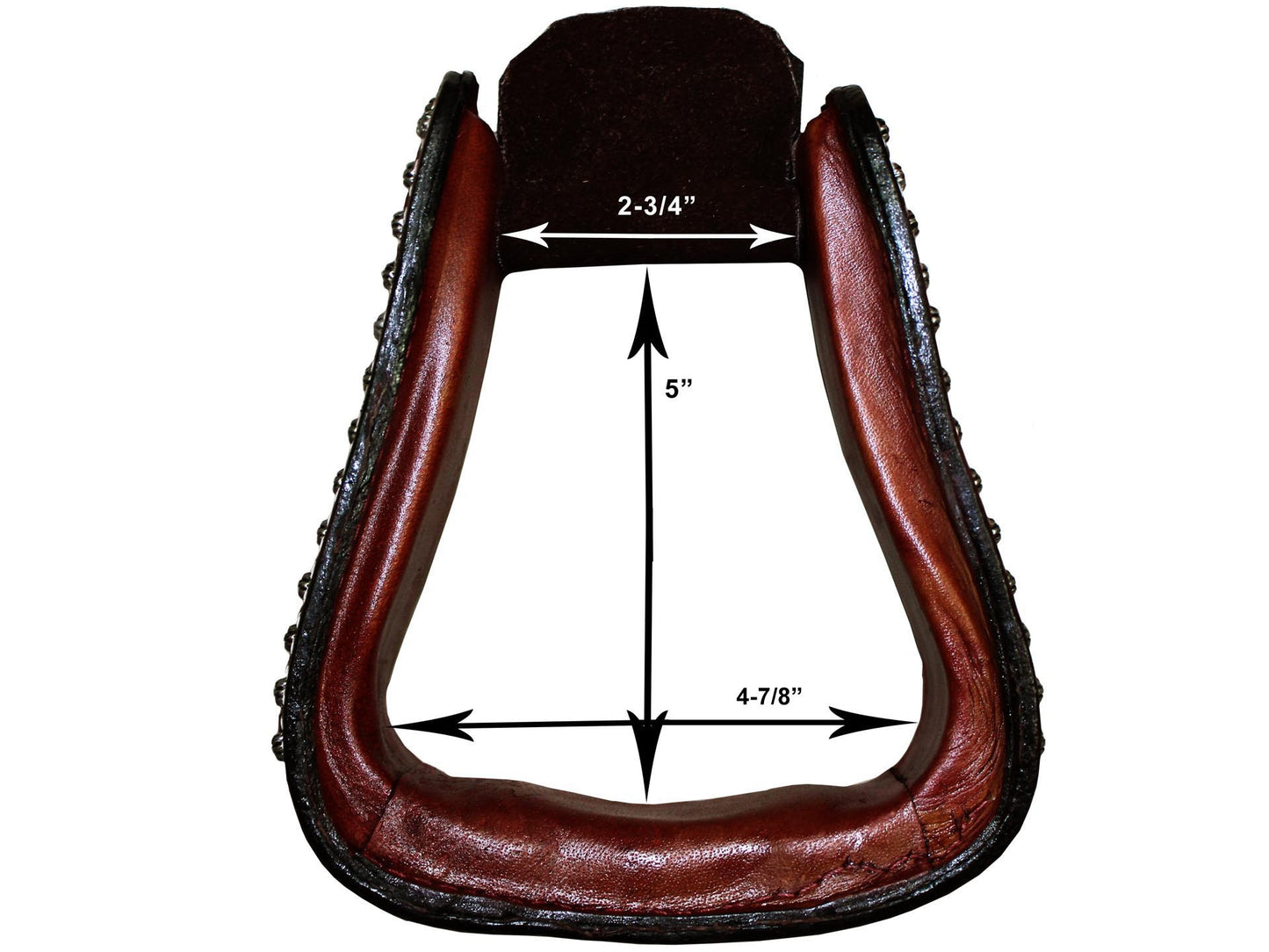 Tahoe Tack Patriotic American Flag Leather Adult Western Stirrups Measure