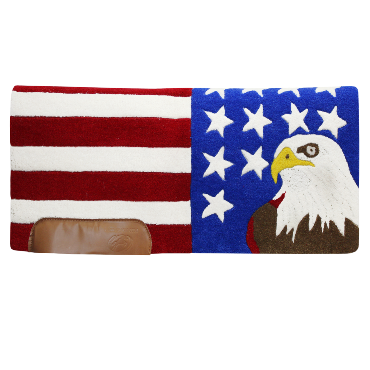 Tahoe Tack 34" x 38" American Pride Bald Eagle New Zealand Wool Western Saddle Blanket USA Banner