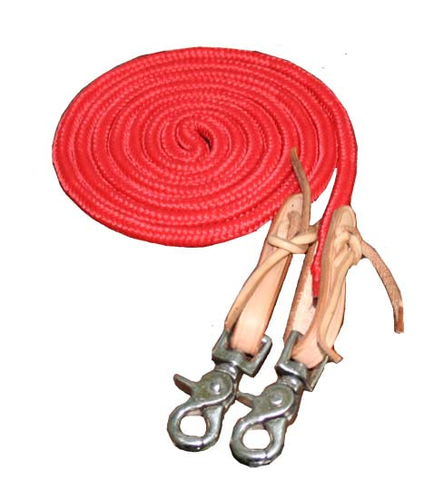 Tahoe Poly Barrel Reins Red Color