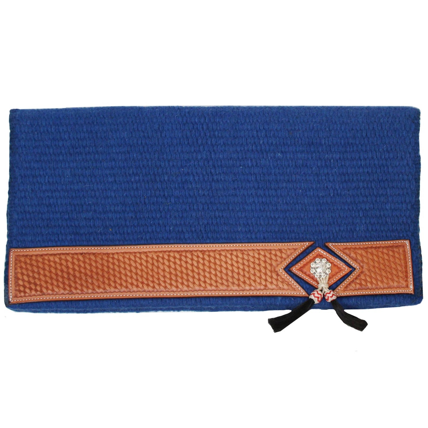 Pony New Zealand Wool Saddle Blankets Wear Leathers USA Leather Blue Color