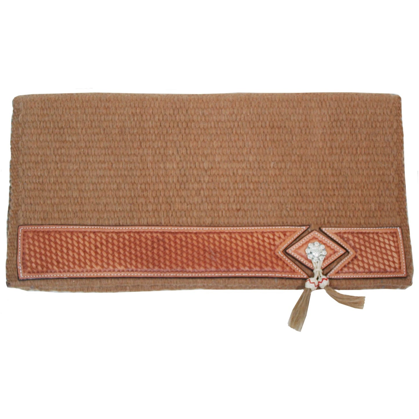 Pony New Zealand Wool Saddle Blankets Wear Leathers USA Leather Brown Color