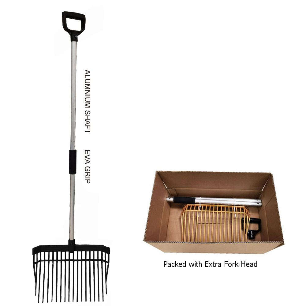 Tack Stall Fork with Shaft and Extra Fork Head