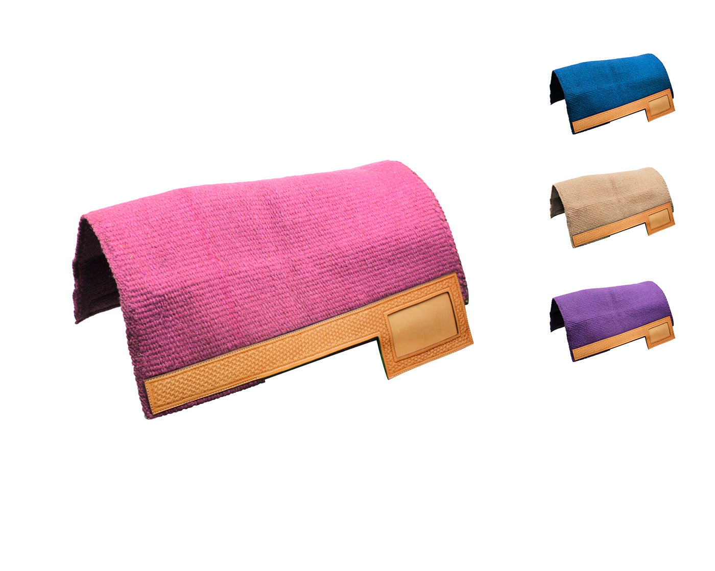 Tahoe Tack Heavy-Duty New Zealand Wool Showring Saddle Blanket / Pad with Leather Wears and Number Slot collections