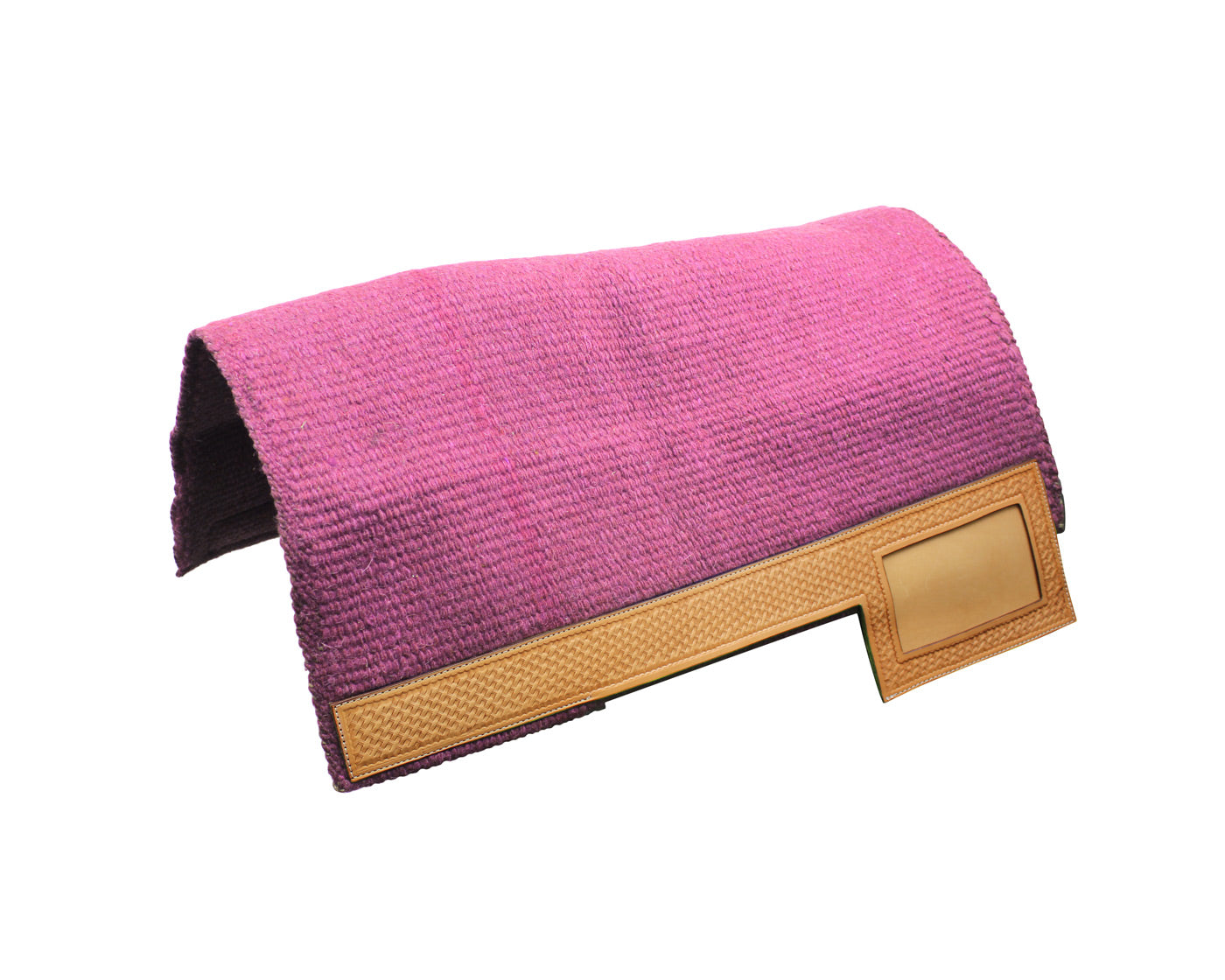 Tahoe Tack Heavy-Duty New Zealand Wool Showring Saddle Blanket / Pad with Leather Wears and Number Slot Pink