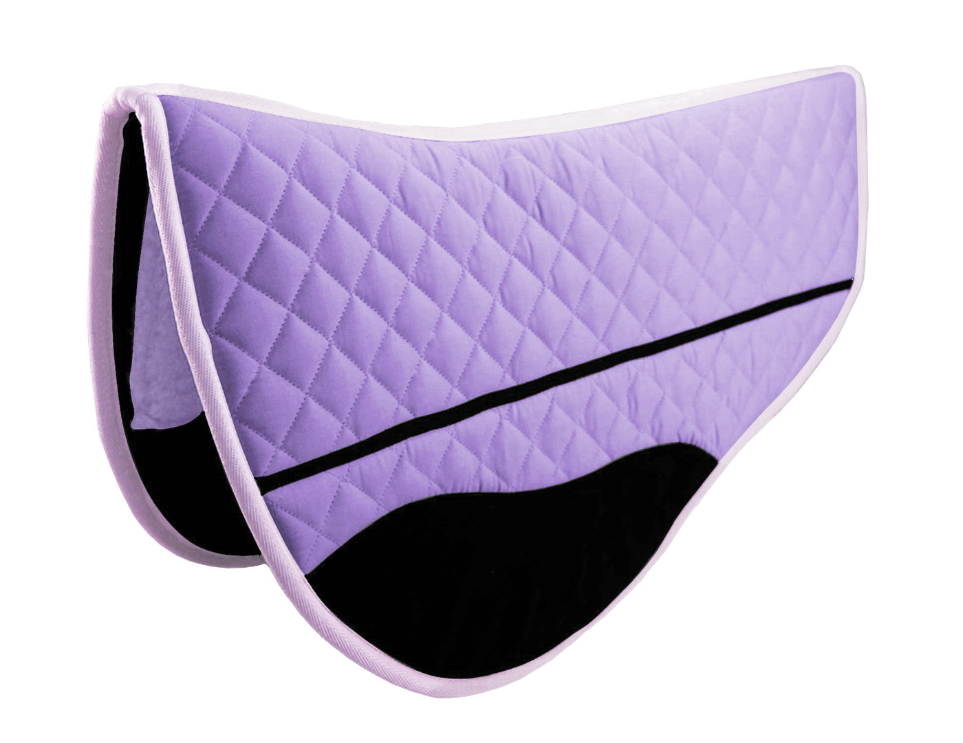 Tahoe Double Back Fleece Padded Wool Felt Contoured Western Barrel Saddle Pad Purple main
