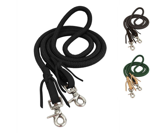 Tahoe Nylon Barrel Reins  Black Color Set
