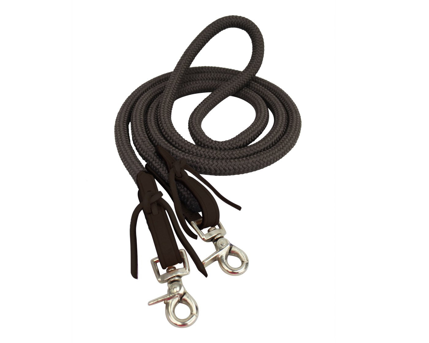 Tahoe Nylon Barrel Reins Brown Color