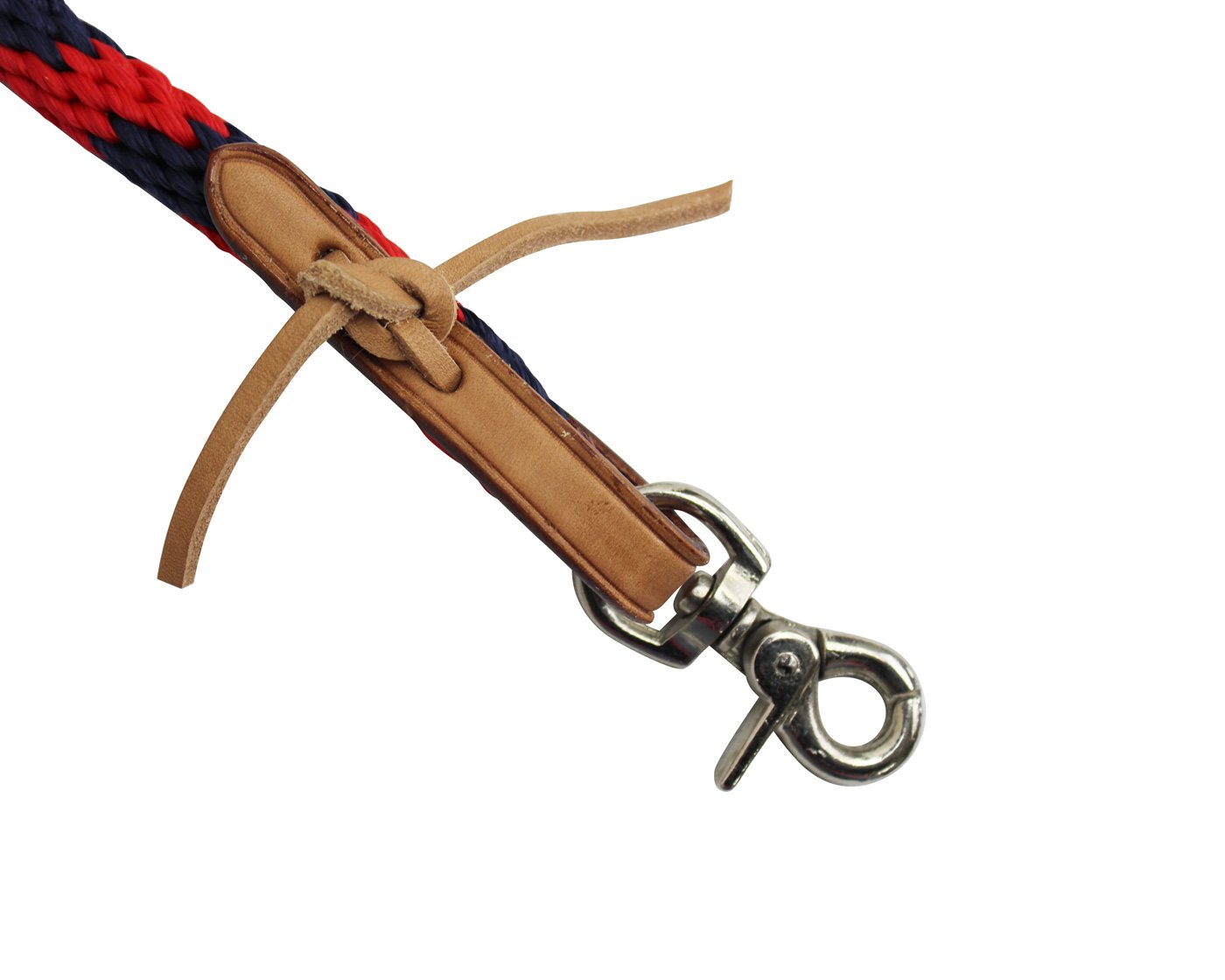 Tahoe 5/8" Poly Barrel Reins with Easy Off Snap Attachment Red