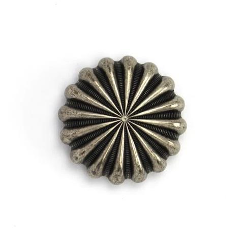 Tahoe Tacks Antique Silver Parachute Concho with Screw Back for Western Tack