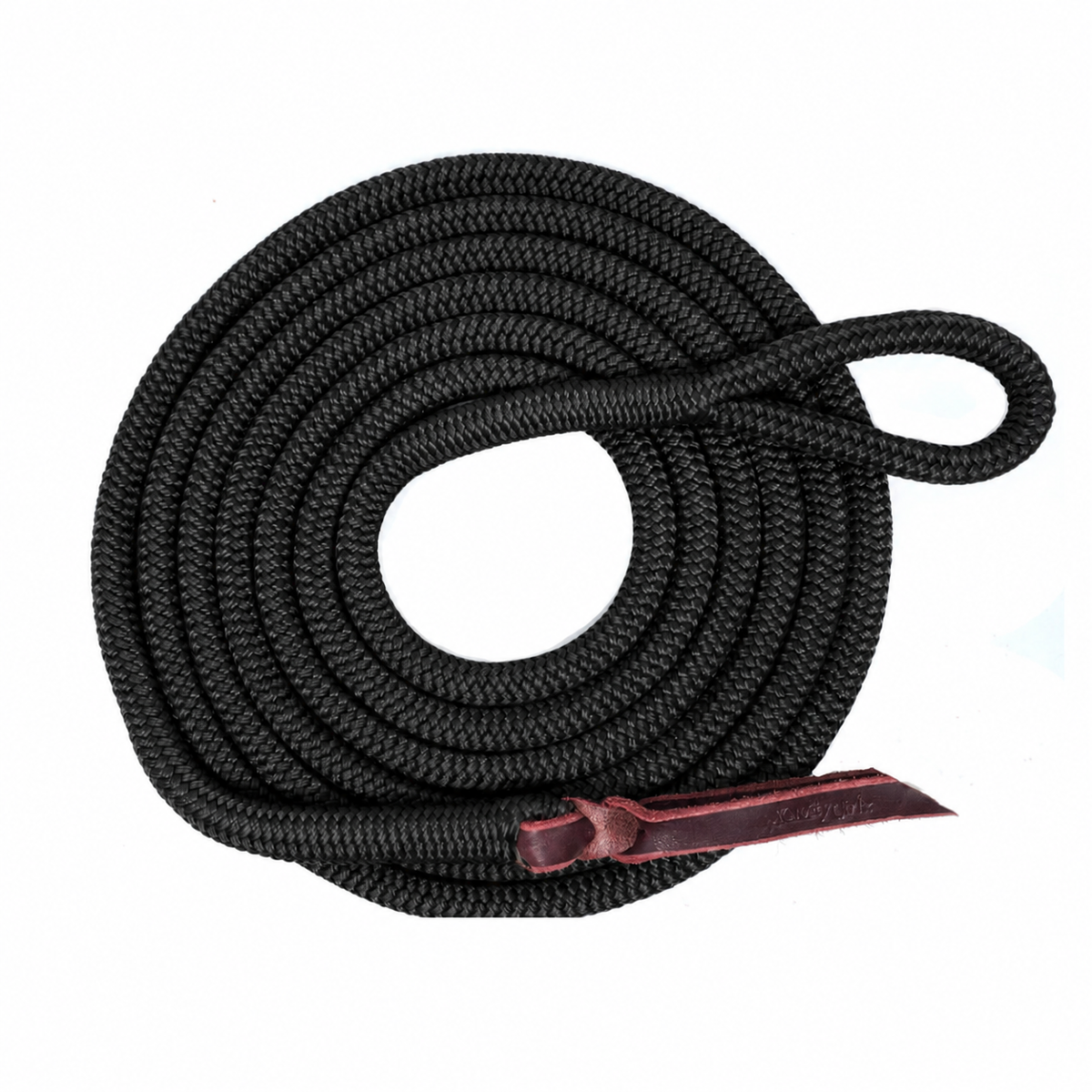 Tahoe Tack Heavy Duty 10 Ft Double Braided Horse Lead Rope – Soft Grip with 4" Loop & Leather Popper – 1-Year Warranty