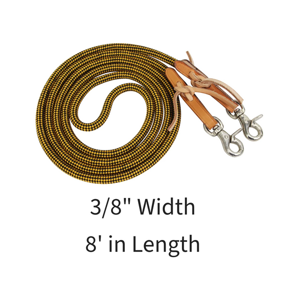 Tahoe Tack Nylon Barrel Reins with USA Leather Ends Closeout