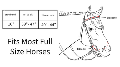 Tahoe Tack Patterned Overlay Double Layer Nylon Western Browband Headstalls for Horses Size Chart