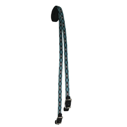TAHOE TACK PATTERNED DOUBLE LAYER NYLON WESTERN  REINS FOR HORSES-Size Full Horse