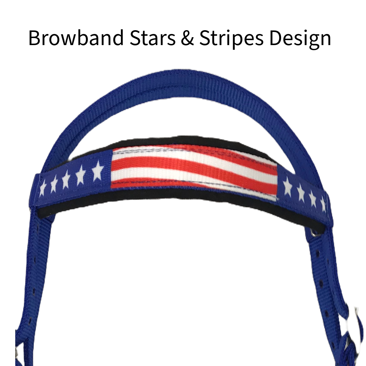 Tahoe Tack American Flag Double Layered Nylon Patriotic Padded Headstall, Reins and Browband Stars and Stripe Design