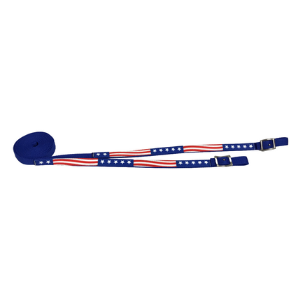 Tahoe Tack American Flag Double Layered Nylon Patriotic Padded Headstall, Reins