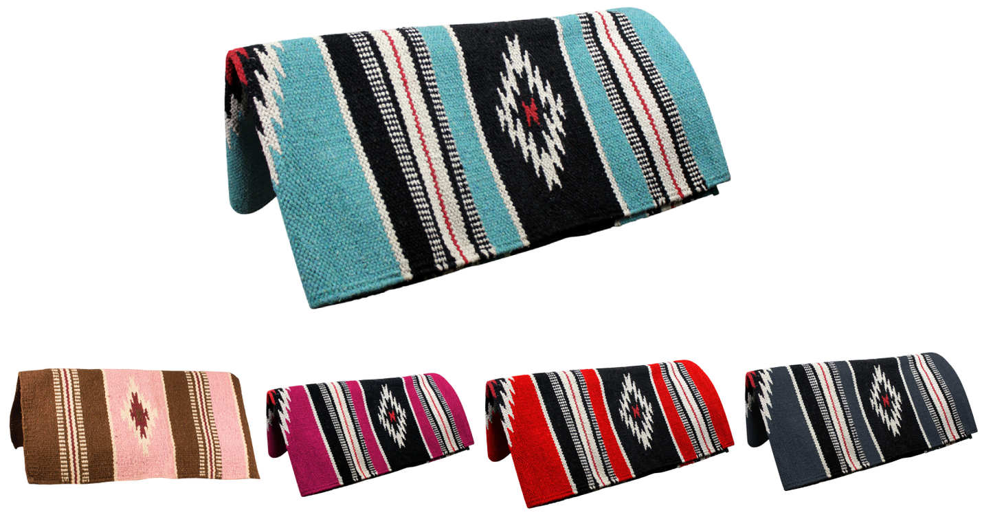 Handwoven Navajo-Inspired Acrylic Western Horse Saddle Blanket – 32" x 64", Southwest Aztec Design, Decorative, Great for Riding, Display, or Home Decor