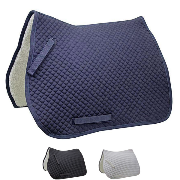 Derby Originals Dressage Diamond Quilted Saddle Pad With Full Fleece Lining