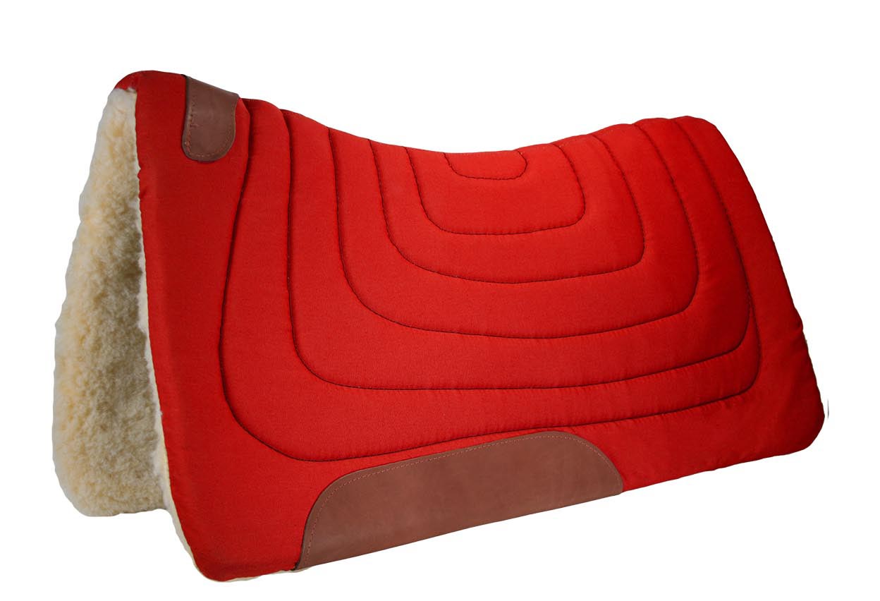 Tahoe Tack Contour Cut Canvas Saddle Pad 3 Layers Canvas Wool Felt and Fleece Comfort Full Horse Size 32" X 36"