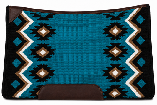 Tahoe Heritage Heavy Duty Contour Fit NZ Wool Western Saddle Pad with Memory Wool Blend Felt Core, 3/4 Inch Thick, 34 x 38 Inch