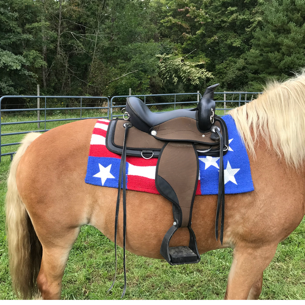 Tahoe Patriotic American Flag Acrylic Saddle Blanket 34