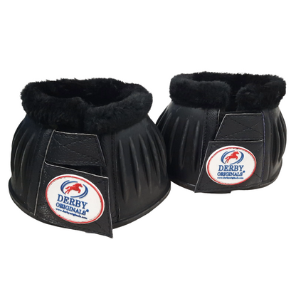 Derby Horse Bell Boots with Double Fleece Trim