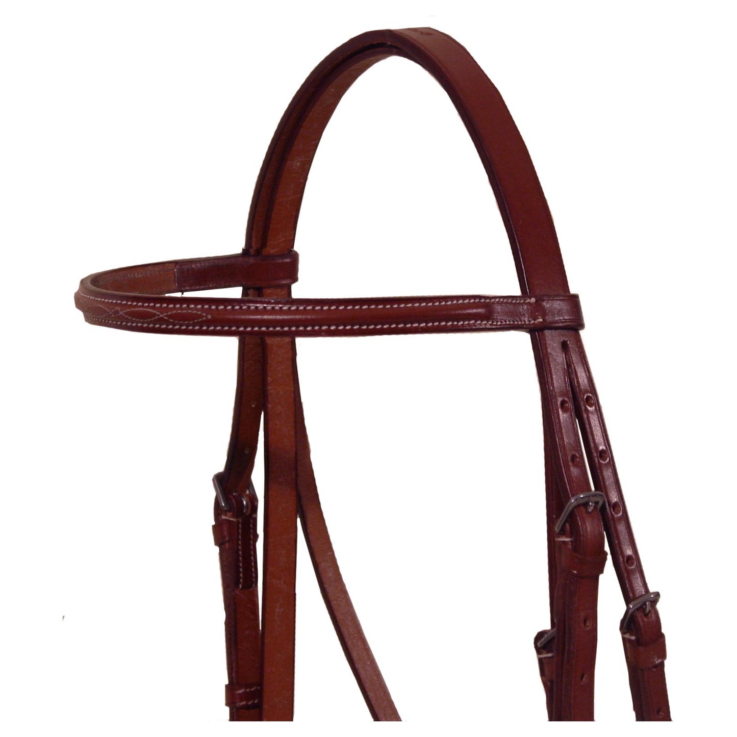 Paris Tack Fancy Stitch Fine Raised English Horse Bridle with Laced Reins Flow