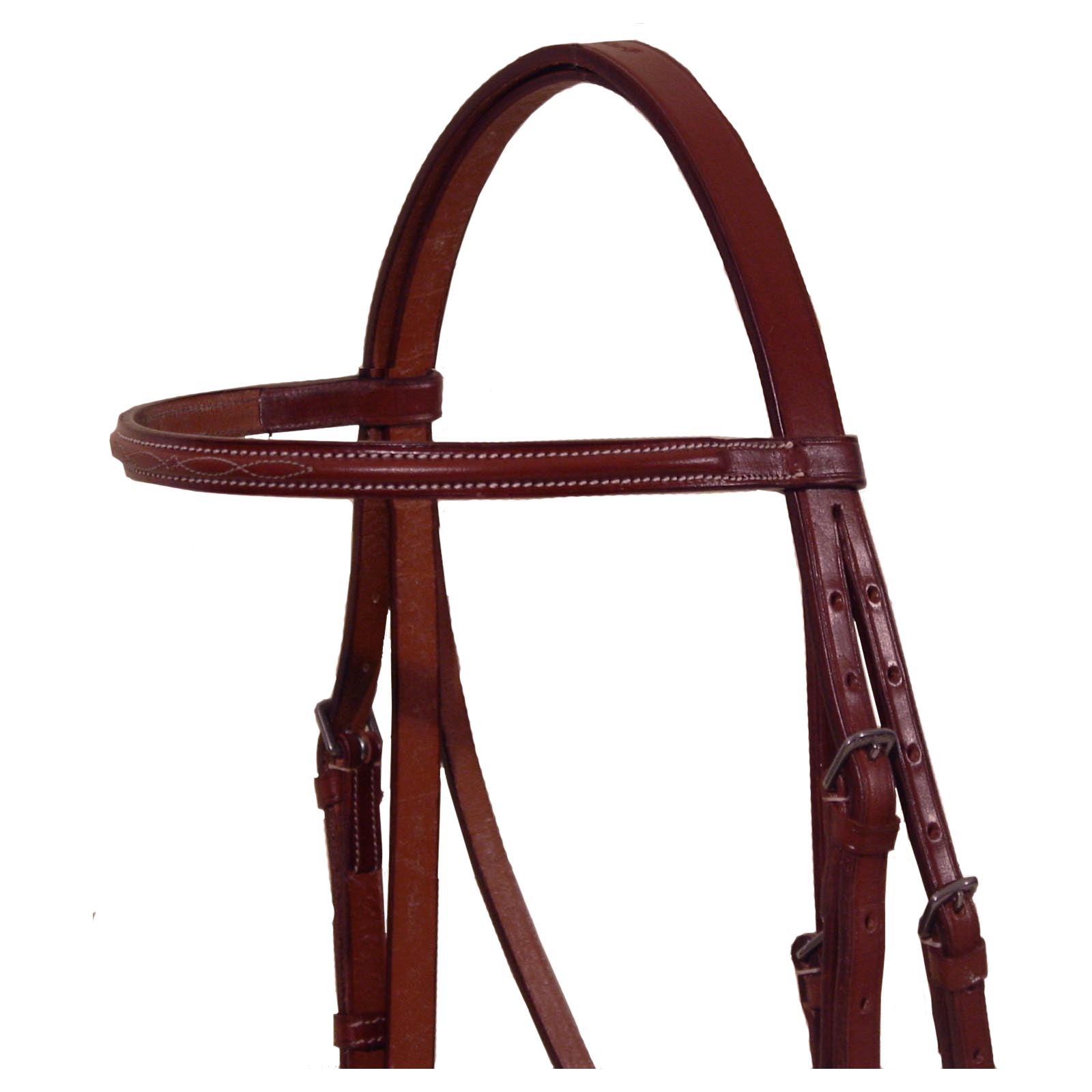 Paris Tack Fancy Stitch Fine Raised English Horse Bridle with Laced Reins Flow