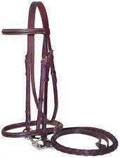 Paris Tack Opulent Series Raised Leather English Schooling Bridle with Laced Reins USA Leather
