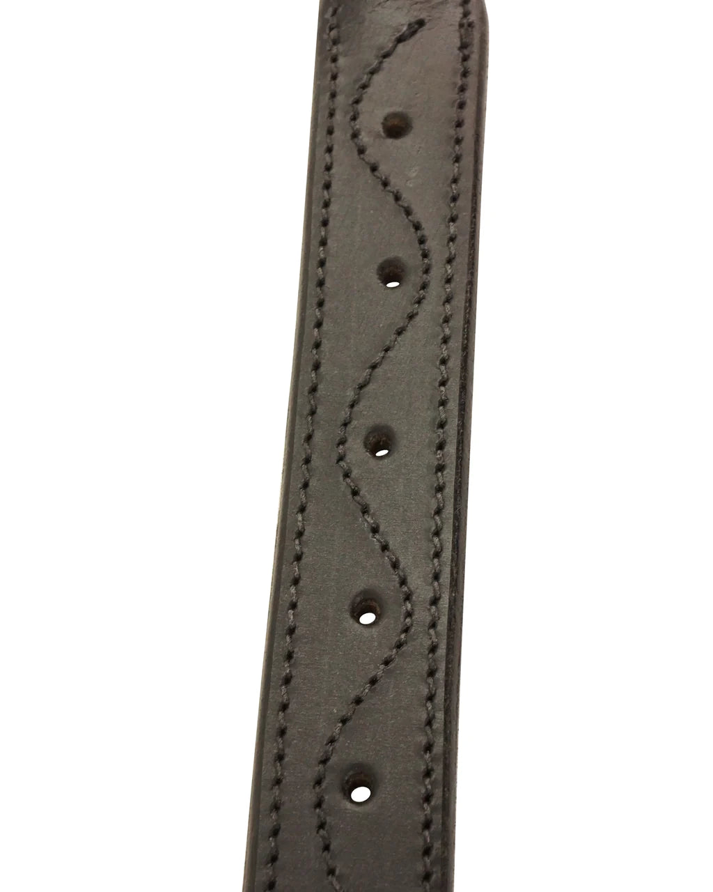 Derby Dog Designer Series Round Rolled Fancy USA Leather Dog Collar with Stainless Steel Detail