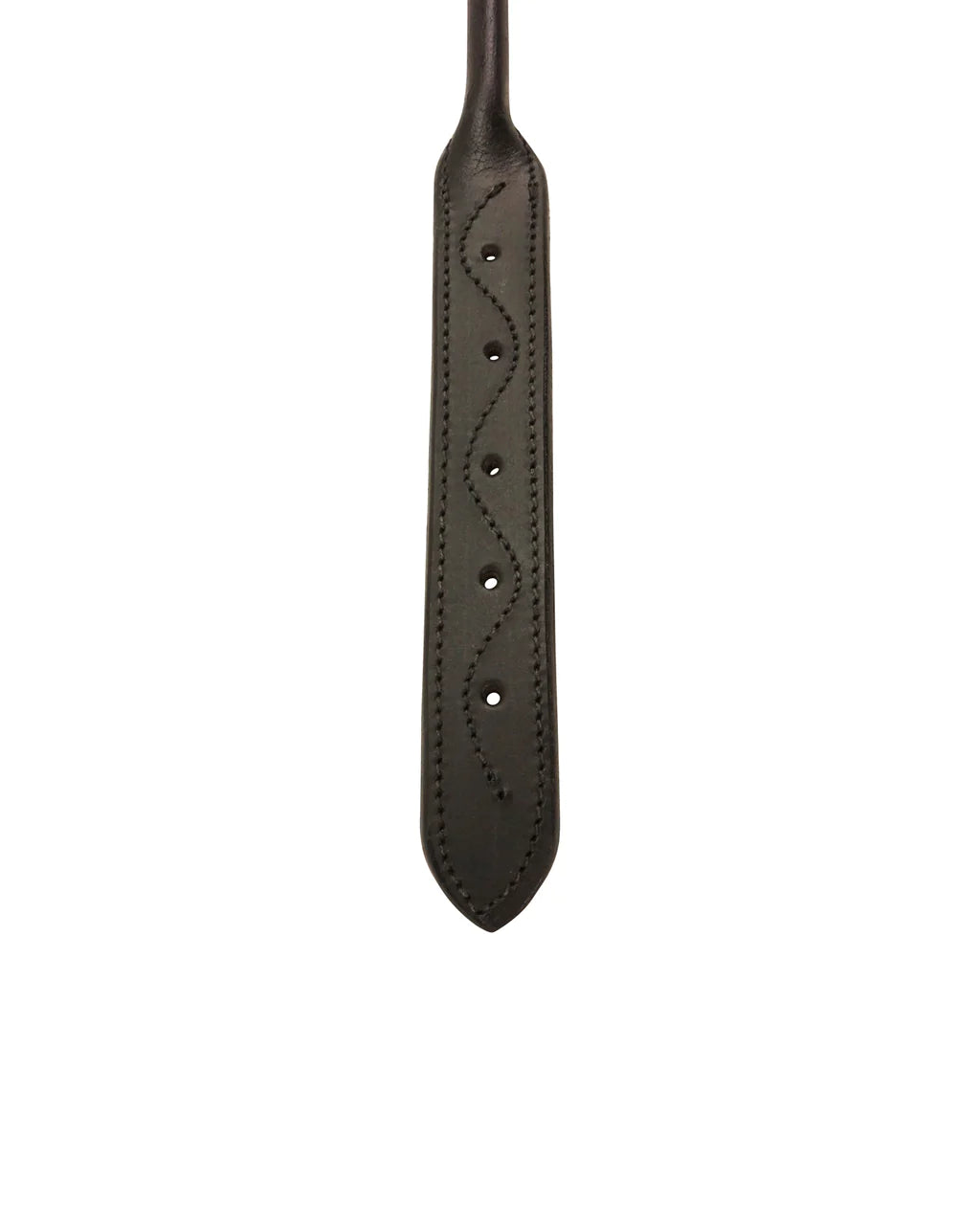 Round Rolled Fancy USA Leather Dog Collar with Stainless Steel 