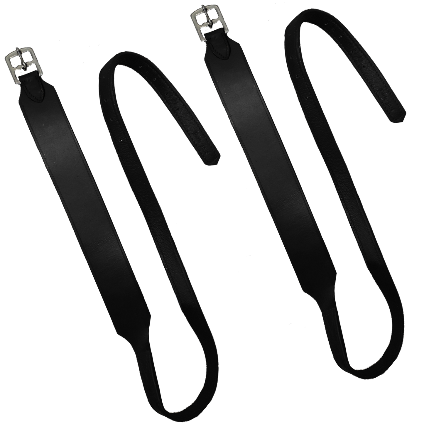Paris Tack  Super Soft 3 Layer Leather English Wide Stability Stirrup Leathers for Dressage and Jumping Black