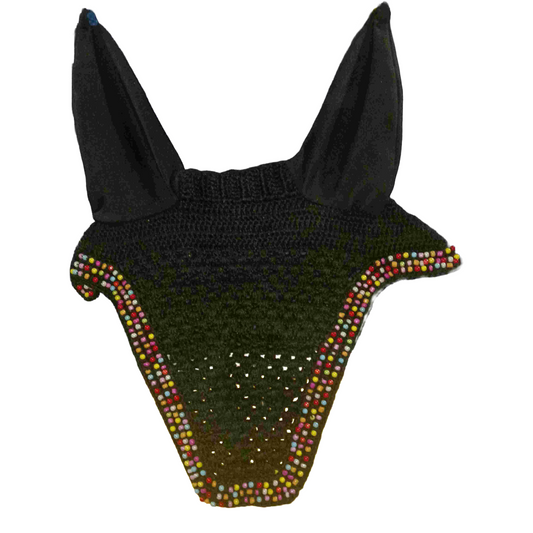 Paris Tack Muliti Color Hand Beaded Bling Crochet Ear Nets
